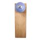 2 Pieces Slate Blue Round Ceramic Wooden Door Stopper